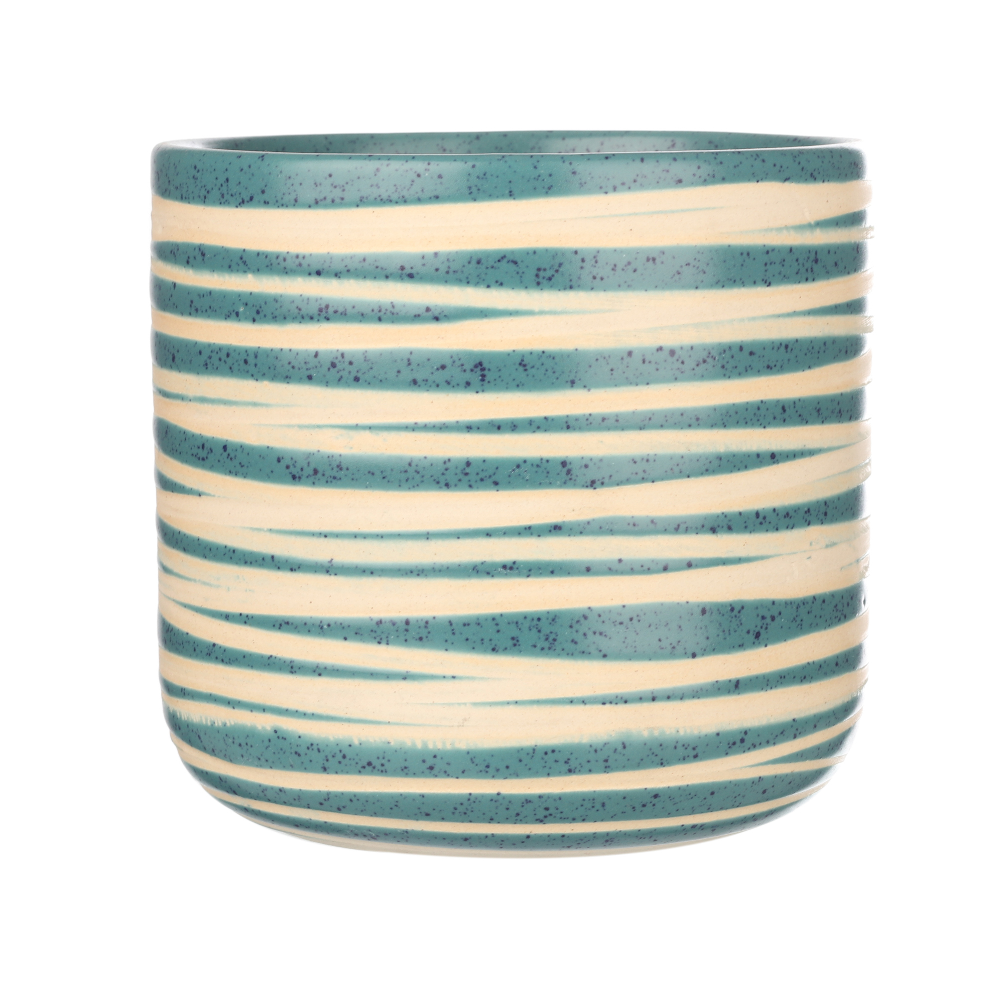 Buy My Green Thumb round handmade ceramic pot 6 (15cmX15cm) Blue color
