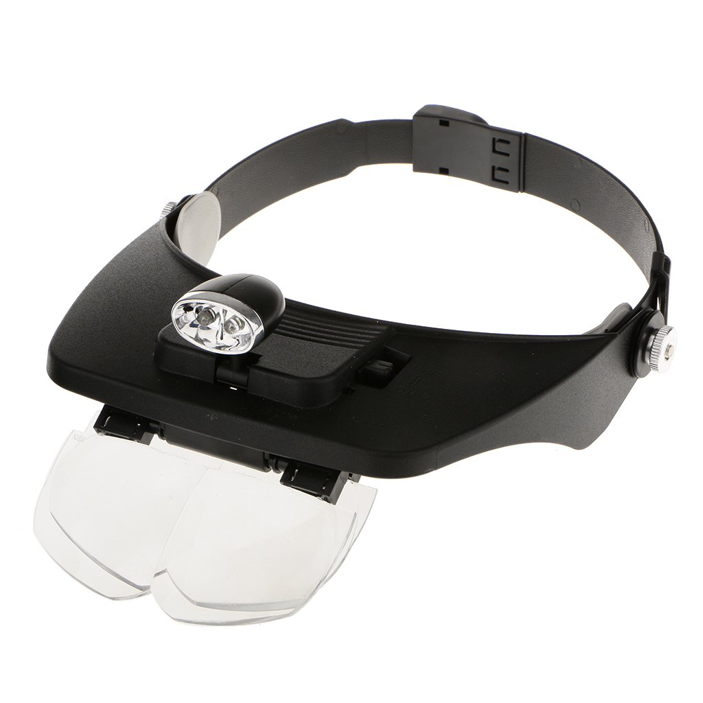 Buy Led Adjustable Headband Magnifying Glass Magnifier Loupe W/ Multi ...