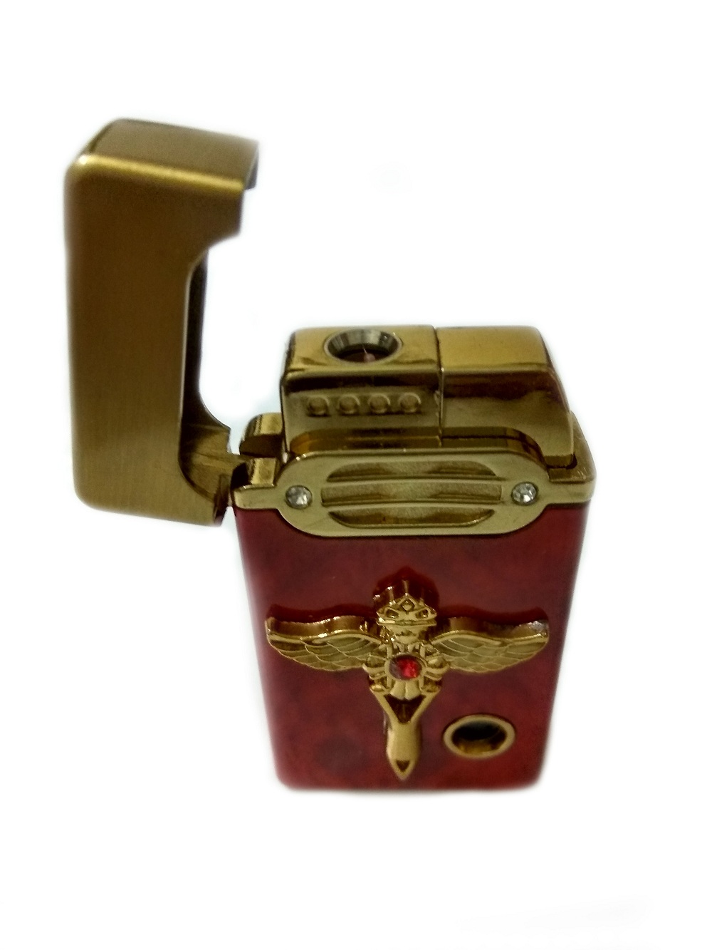 Buy TARGET PLUS Golden Brown Cross Look Refillable Cigarette Lighter