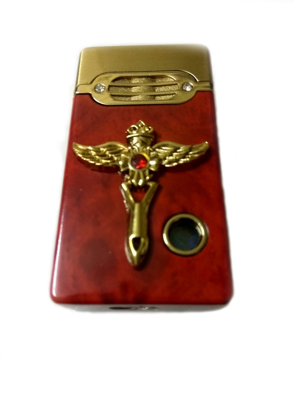 Buy TARGET PLUS Golden Brown Cross Look Refillable Cigarette Lighter