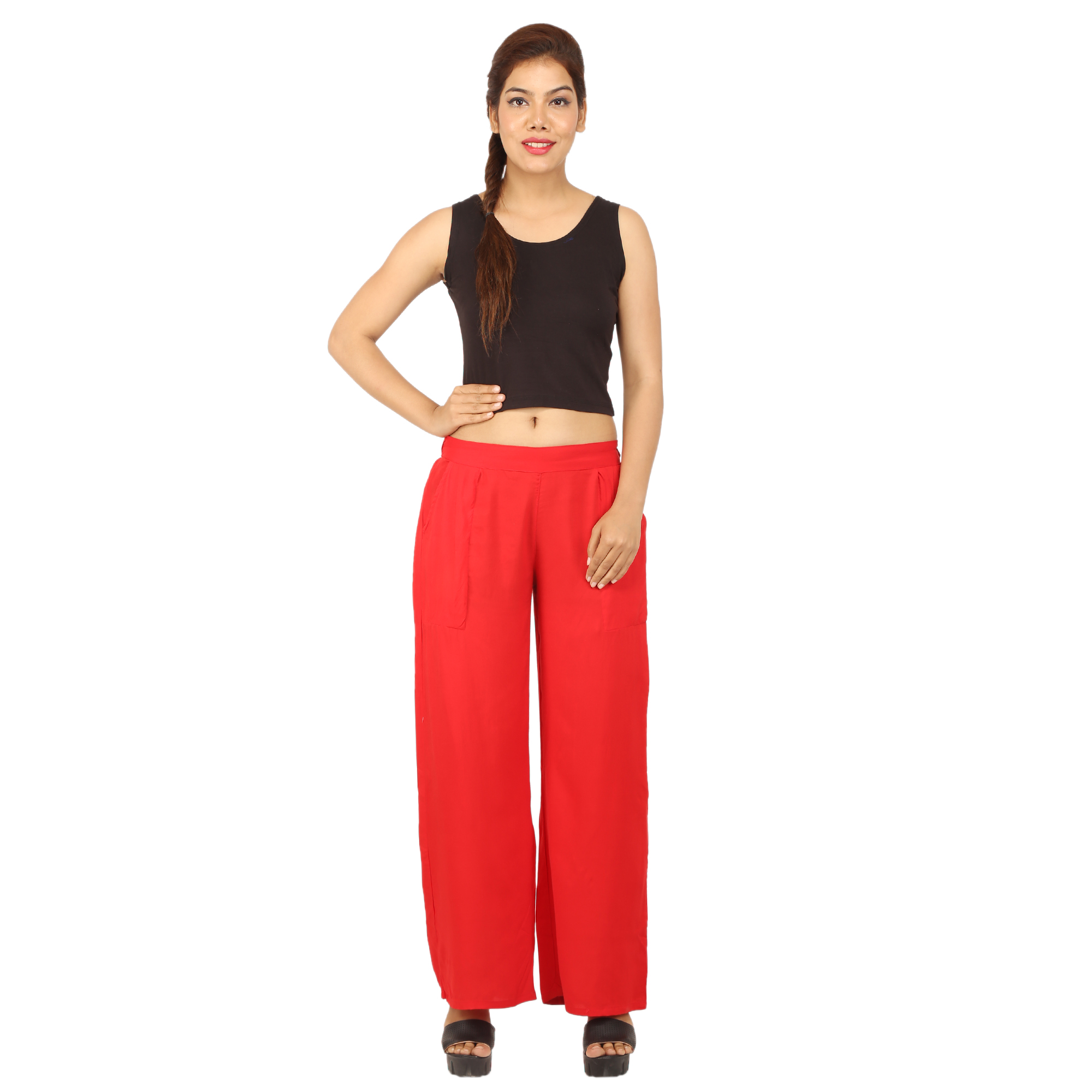 CHINMAYA Regular Fit Women's Orange Trousers