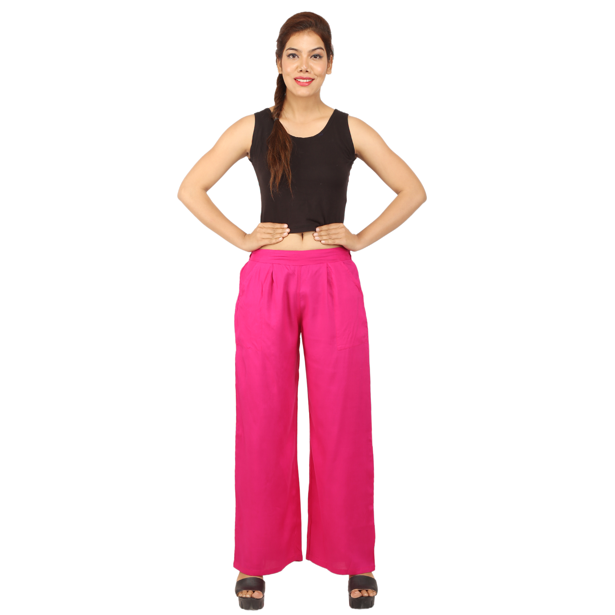 CHINMAYA Regular Fit Women's Pink Trousers