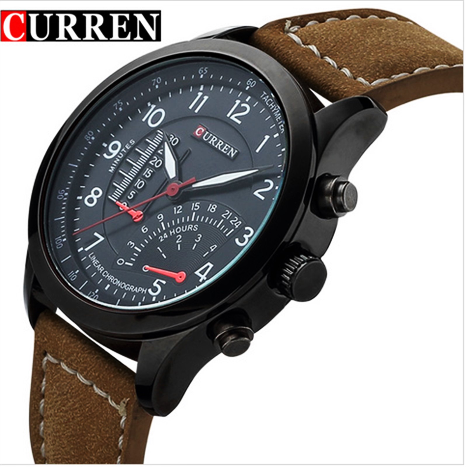 curren round dial analog watch
