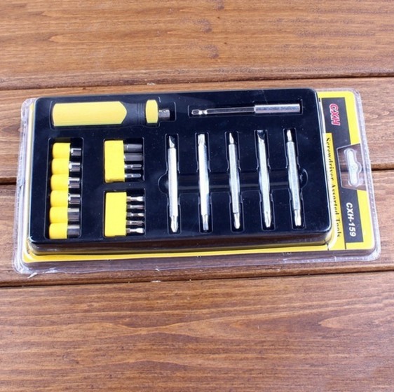 Buy 22Pcs Slotted Bit Hex Nut Socket Screwdrivers Repairing Tools Kit