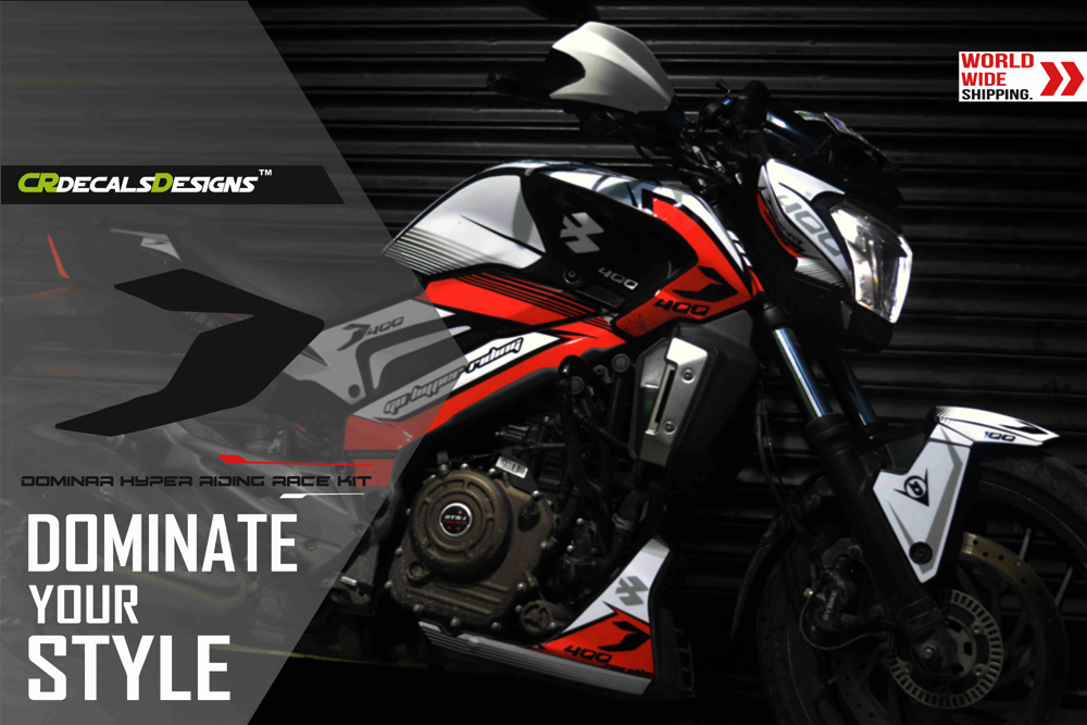 Buy CR Decals Bajaj Dominar 400 Hyper Riding Race Kit Online @ ₹2999 ...