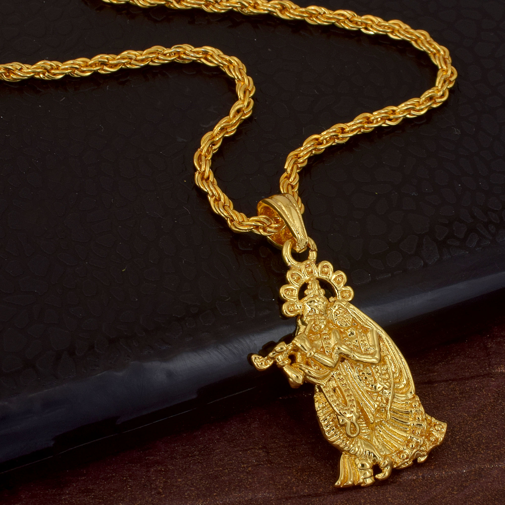 Buy Memoir Gold plated, RADHA KRISHNA, small and sober, stylish Pendant ...