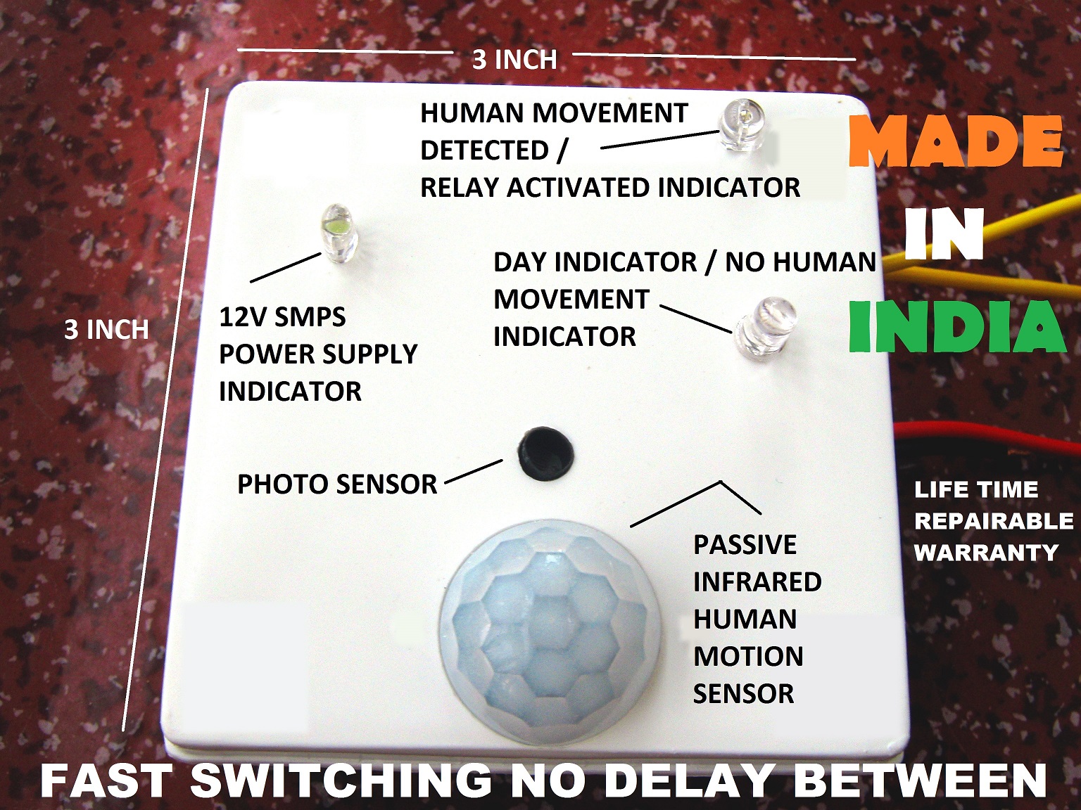 Buy 110v220vAC PIR Human MOTION SENSOR No Delay Fast Switching Relay