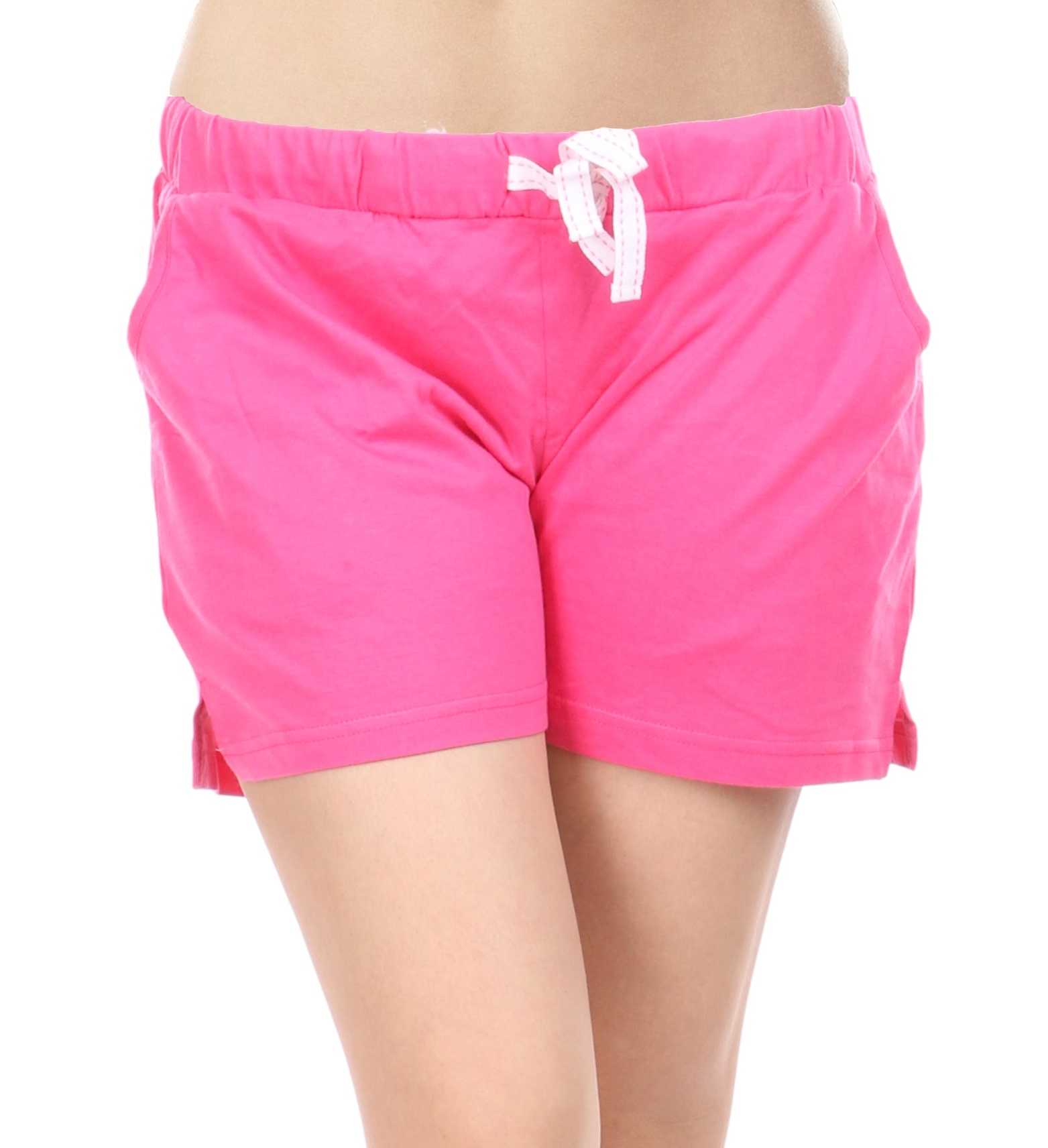 Buy Combo of 2 Women Cotton Night Shorts in Red & Pink Color - Set of 2 ...