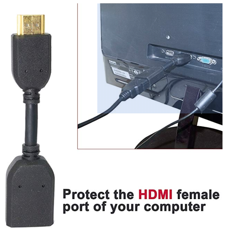 Buy HDMI Type A Male to Female Extension Compact Adapter Cable 10 cm
