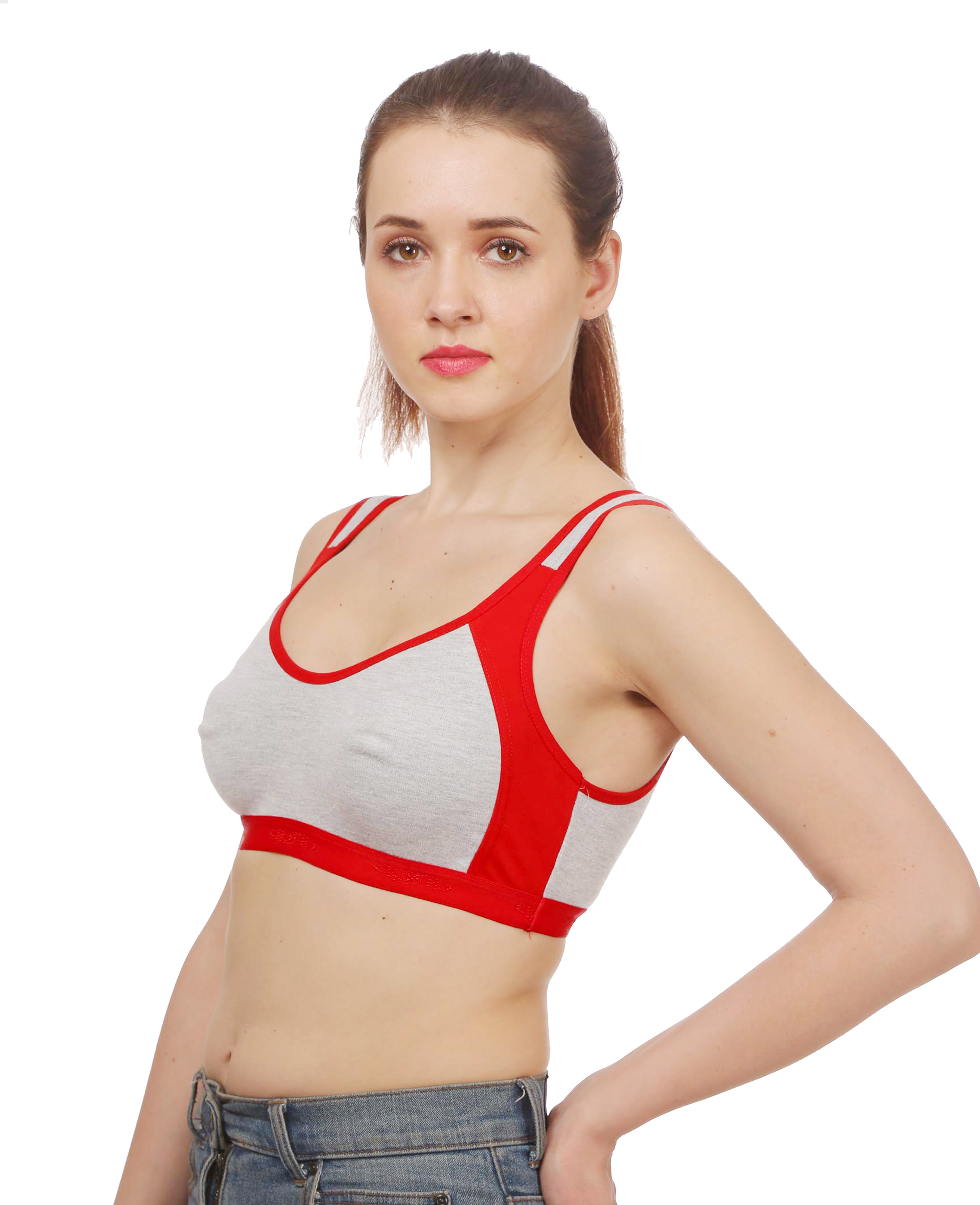 Buy Fashion Comfortz Women Cotton Lycra Sports Bra (Assorted Color ...