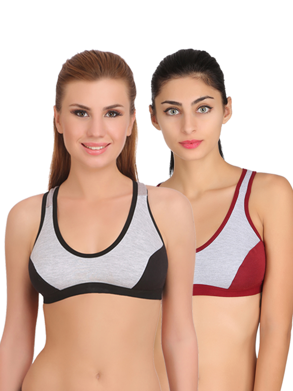 Buy Fashion Comfortz Womens Multicolor Cotton Lycra Sports Bra Online