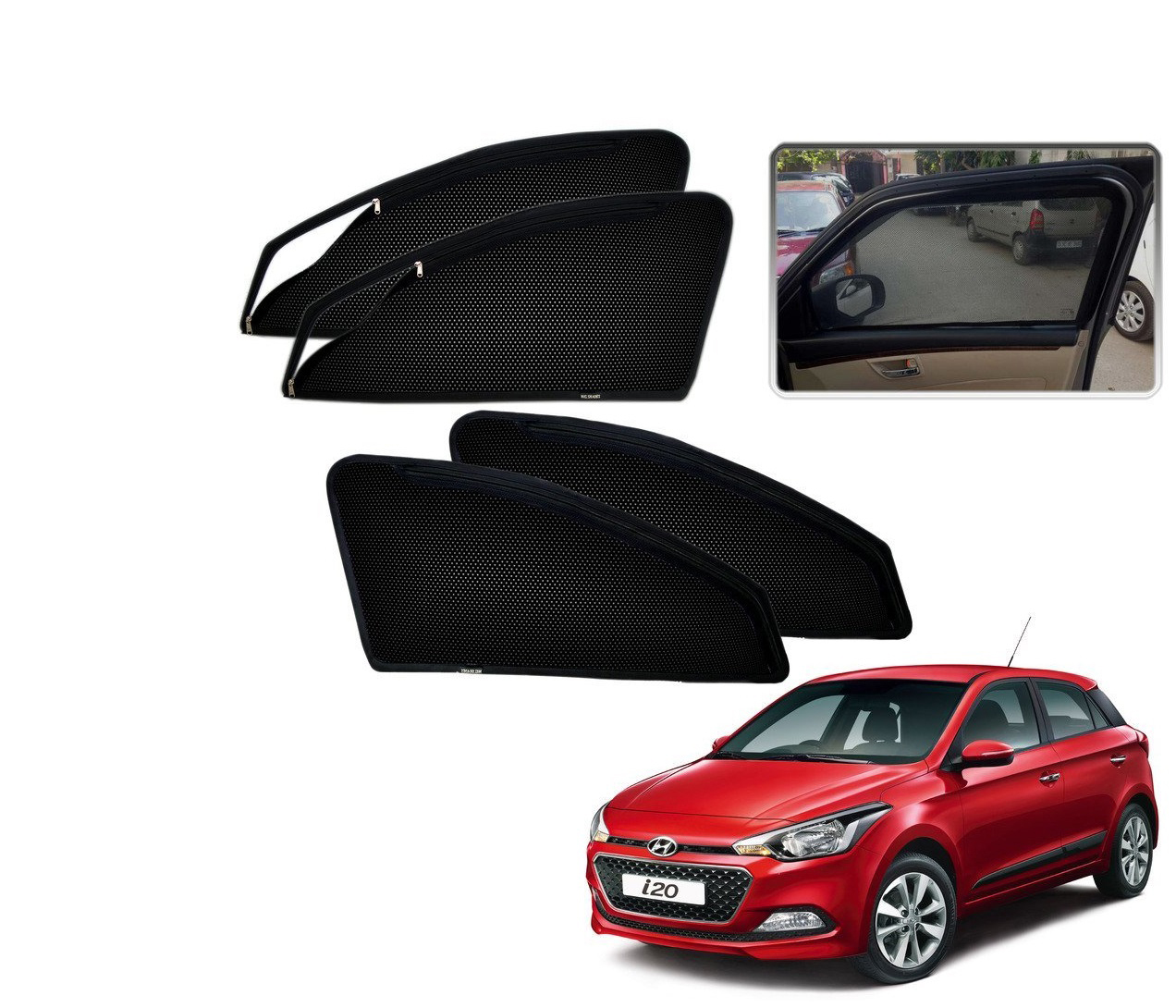 Buy Auto Addict Zipper Sun Shades Car Curtain For Hyundai I20