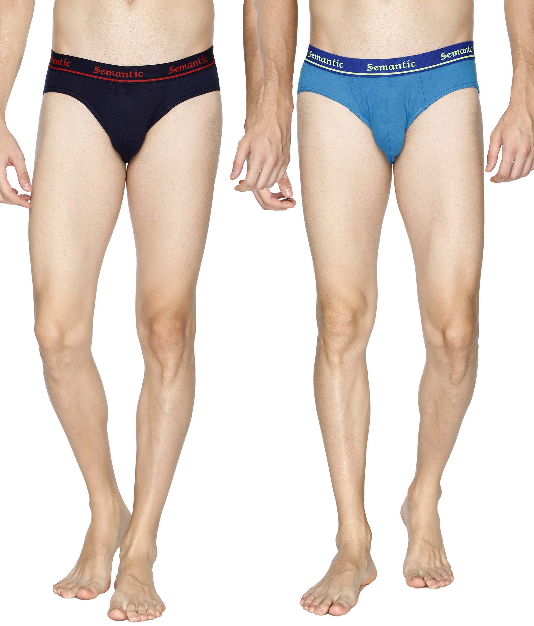 Buy Combo of 2 Men's Regular Rise Elastic Waistband Cotton Brief for