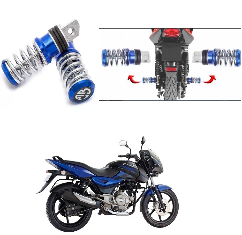 Buy AutoStark Spring Coil Style Bike Foot Pegs Foot Rest ped Set Of 2