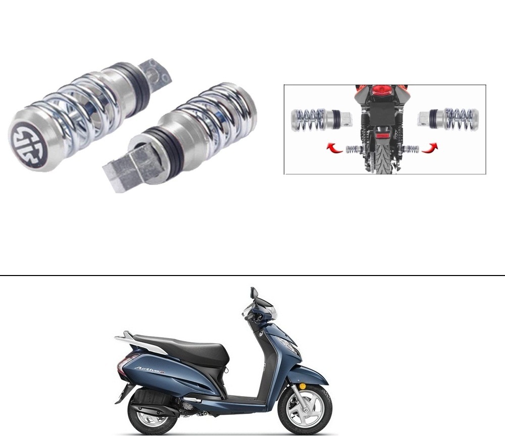 Buy AutoStark Spring Coil Style Bike Foot Pegs Foot Rest ped Set Of 2
