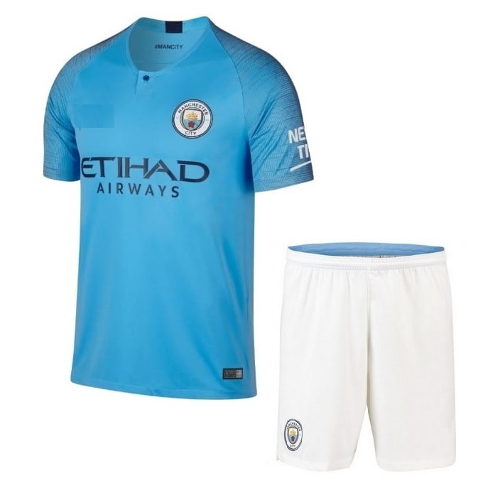 Buy MANCHASTER CITY HOME KIT JERSEY WITH SHORTS 2018-19 SEASON Online ...