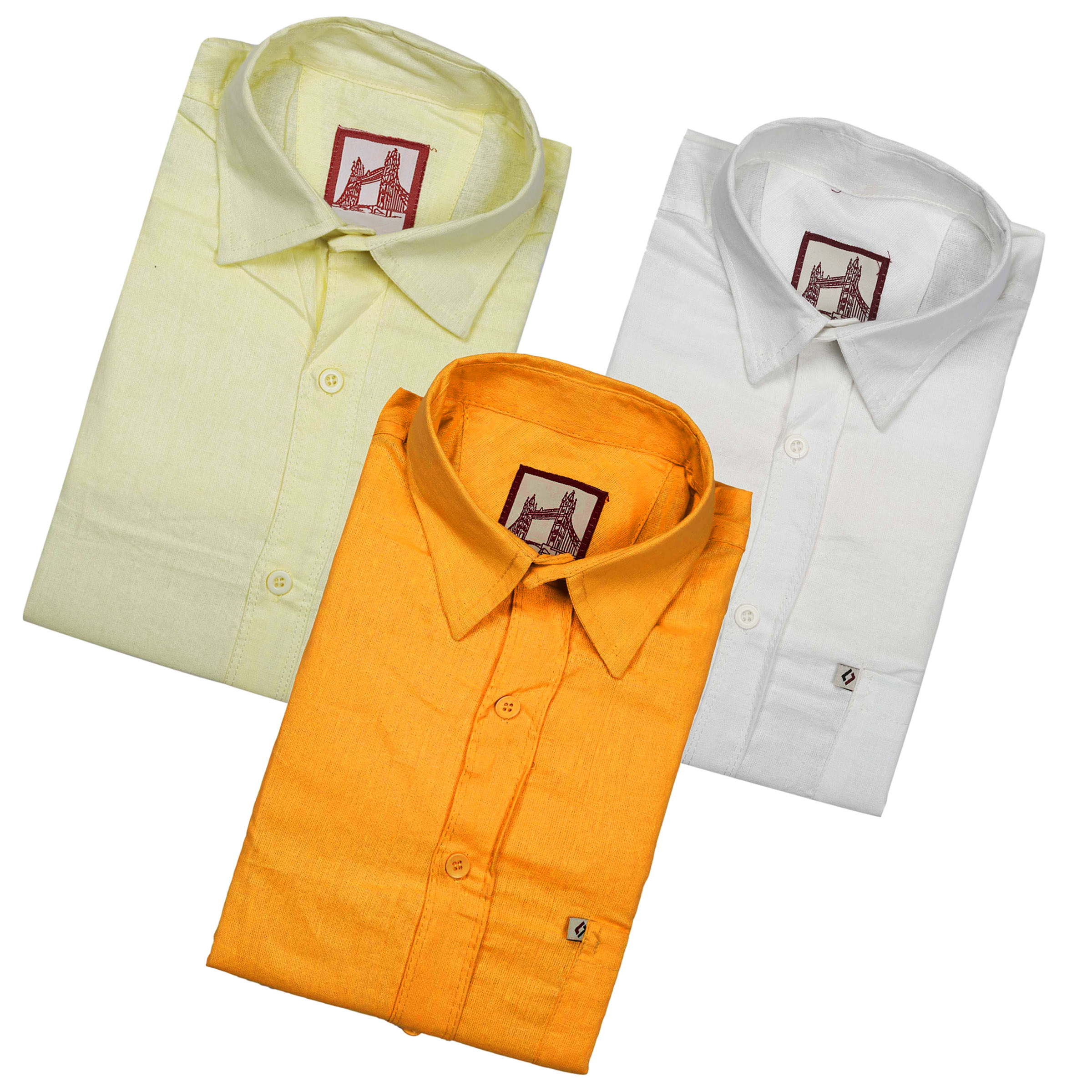 Buy Spain Style Solid Regular Fit Casual Shirts For Men's Pack of 3 ...