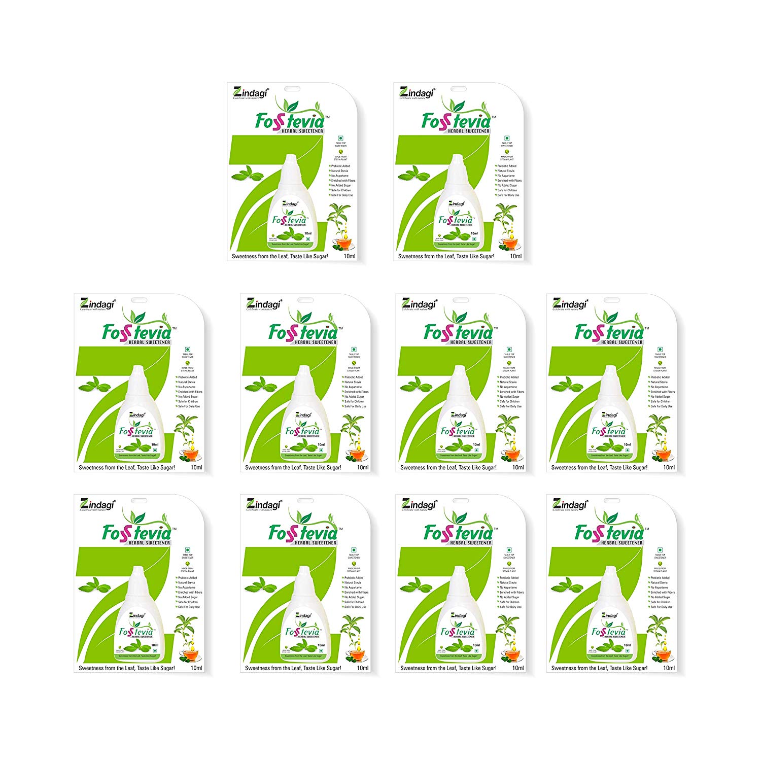 Buy Zindagi Stevia Liquid Stevia Leaves Extract Sugarfree Stevia Drops (Buy 7 Get 3 Free
