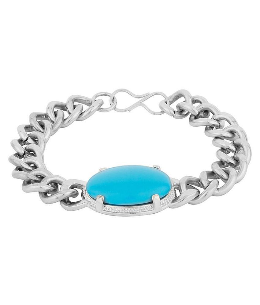 Buy 29K Turquoise Silver Alloy Bracelet For Men Online 229 From   140344186 91311728 1534510270 