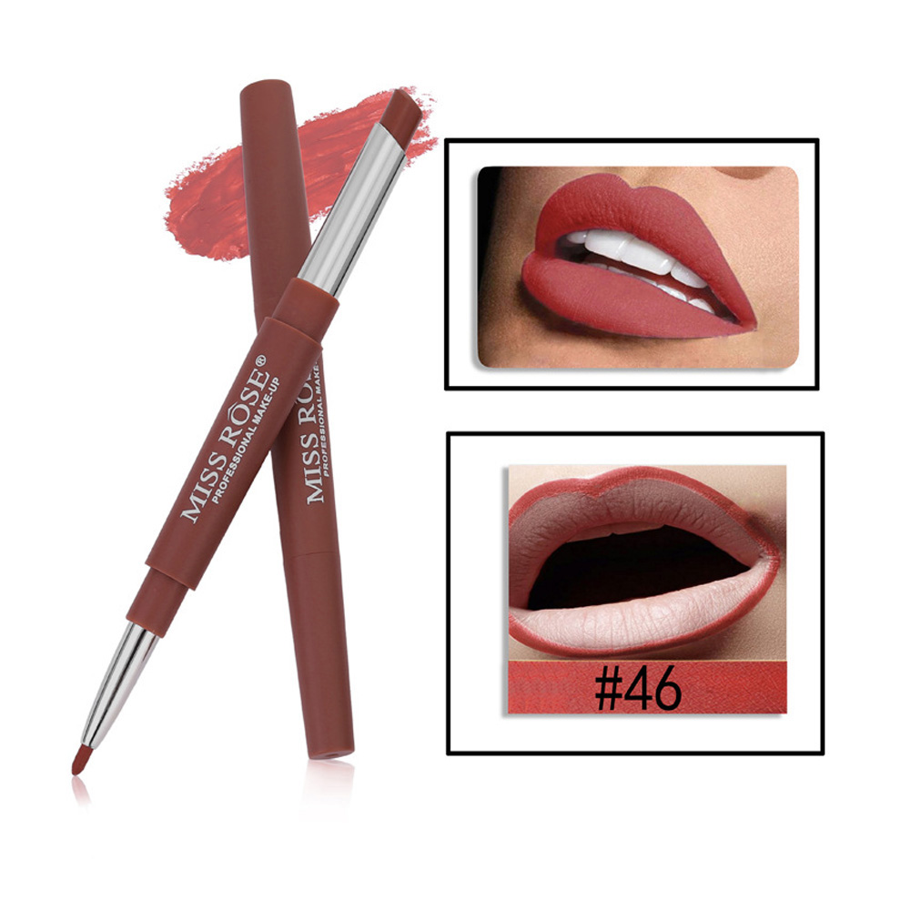 Buy Miss Rose Combo 2 In 1 Waterproof LIpstick/Lipliner With Attractive ...