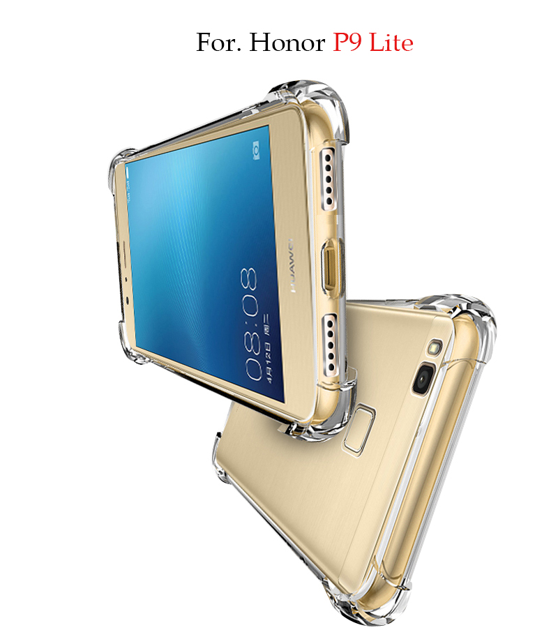 Honor 9 Lite Anti Knock Design Shock Absorbent Bumper Corners Soft Silicone Transparent Back Cover For Honor 9Lite