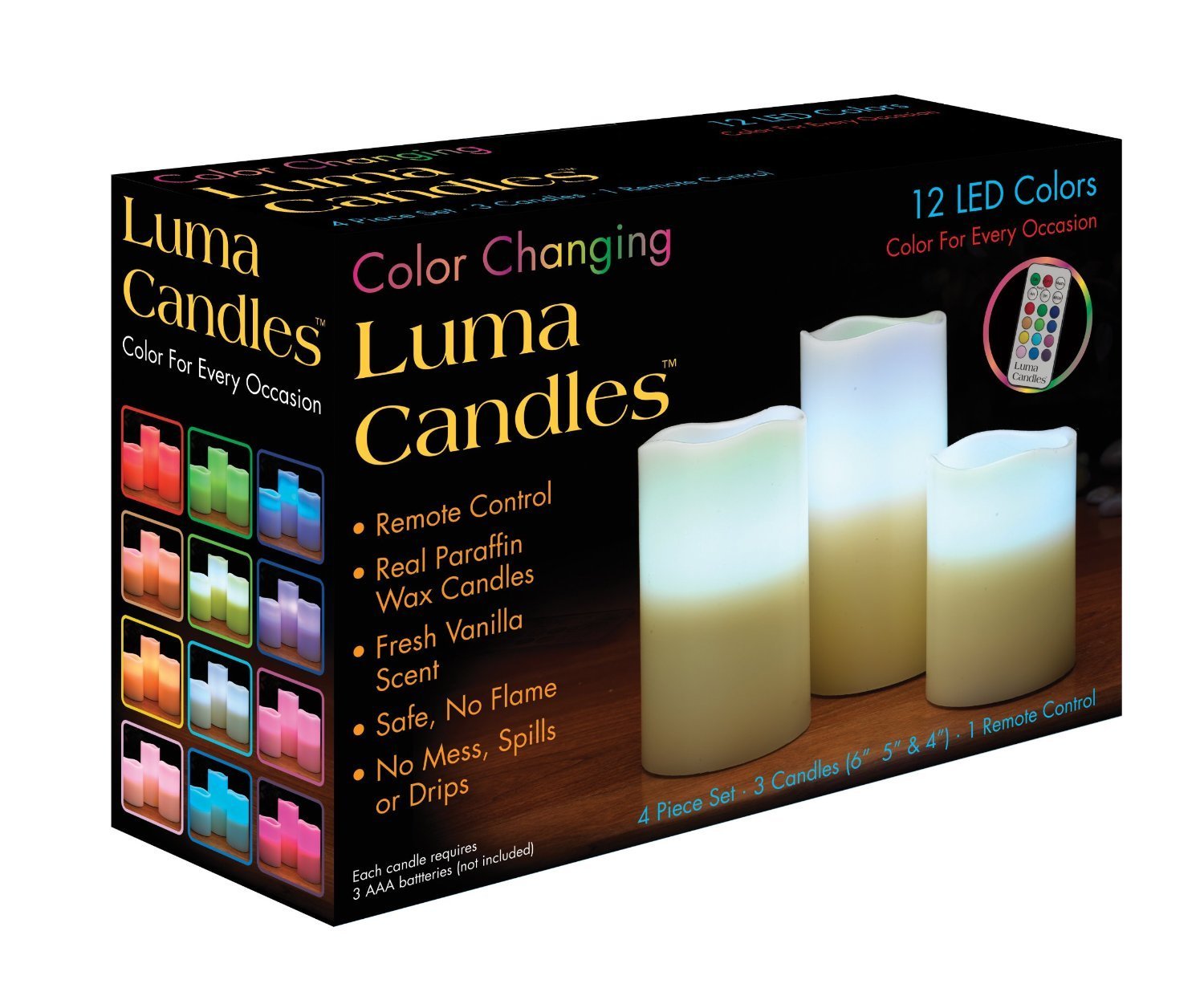 Buy Shop N Save Luma Candles Real Wax Flameless Candles 3 Led Candles