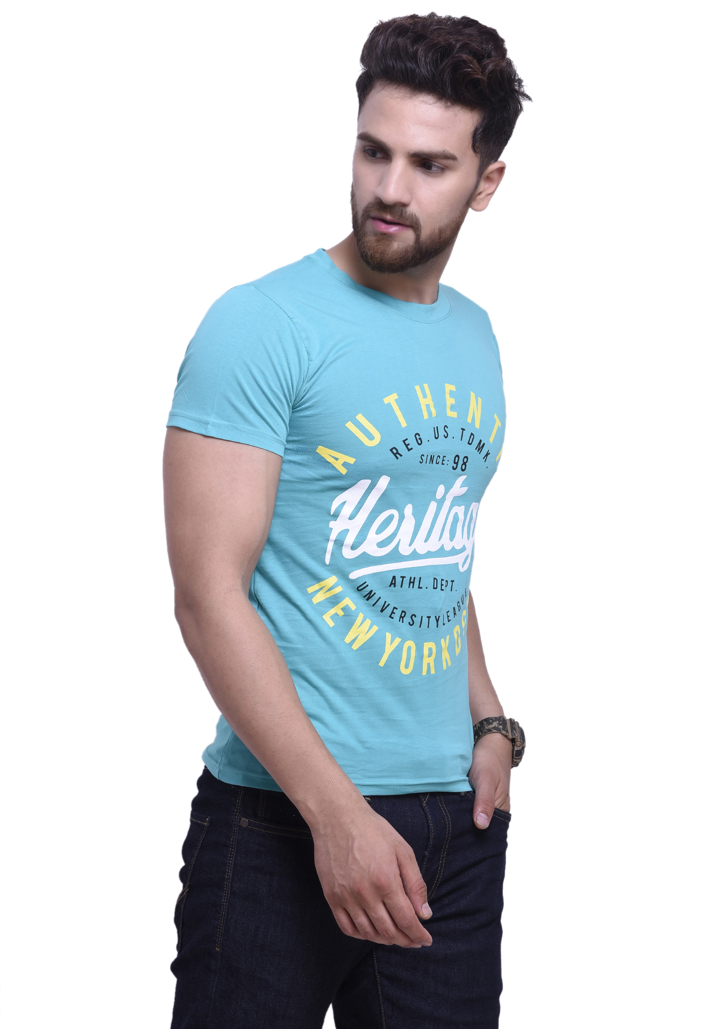 Buy 29K Sea Green Printed T-shirt Online @ ₹699 from ShopClues