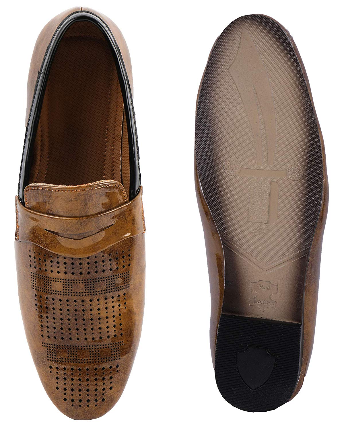 Buy Avr Gold Synthetic Leather Slip On Formal Shoes Online ₹499 From Shopclues 6119