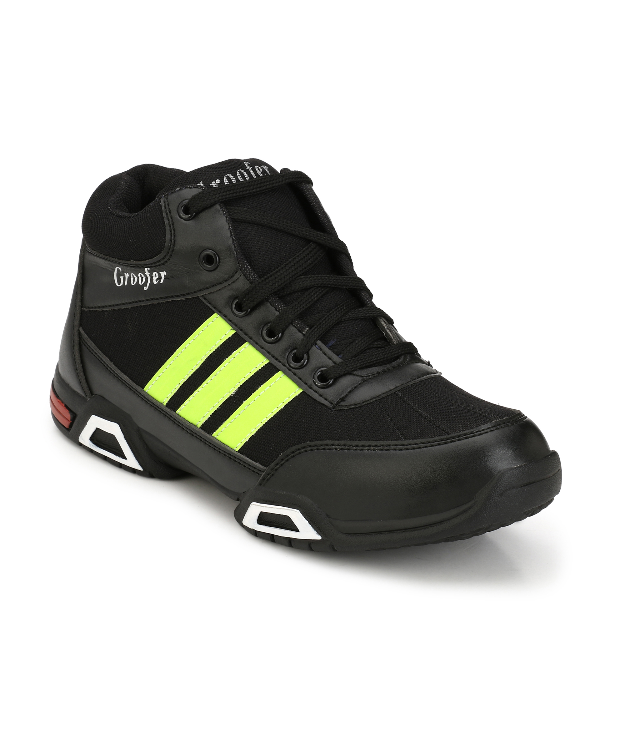 Buy Groofer Men's Black High Top Sports Shoes Online ₹549 from ShopClues