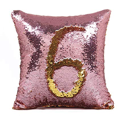 Buy 1pcs Stylish Sequin Mermaid Throw Pillow Cover with ...