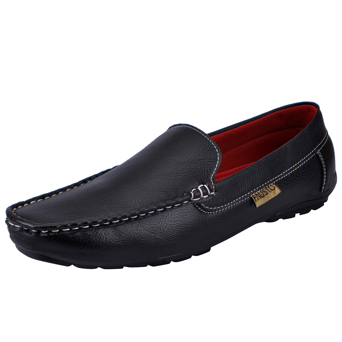 Fausto Mens Black Stylish Loafers Casual Shoes