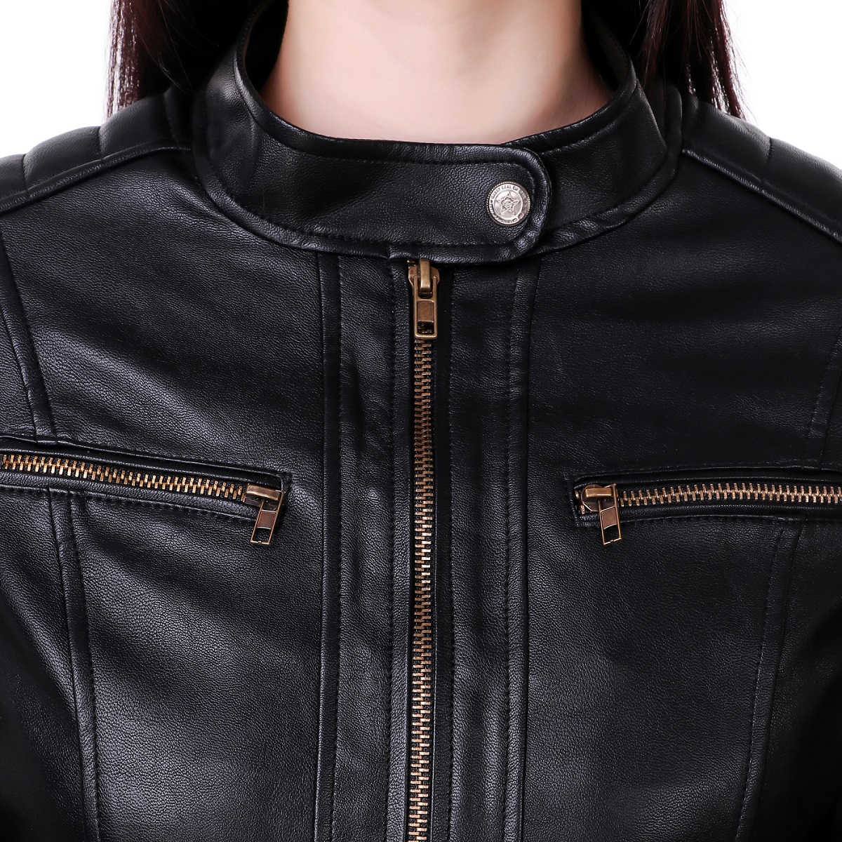 Buy Leather Retail Black Faux leather Jacket For Woman Online @ ₹1999 ...