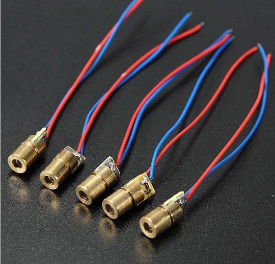 Buy 5pcs/lot 650nm 6mm 3V5V 5mw RED Laser Dot Diode Pointer Module Metal Housing Online ₹299