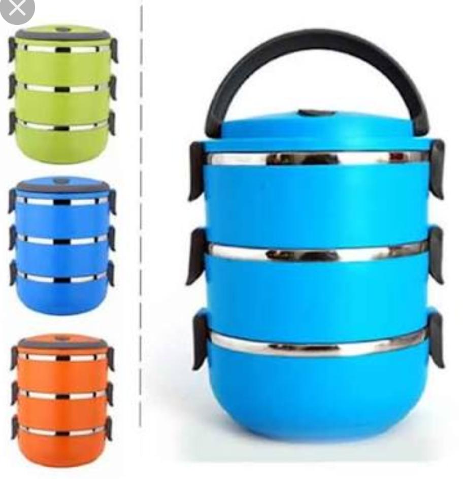 Buy 3 Layer Lunch Box Picnic Food Container Tiffin Hot Box Vaccum ...