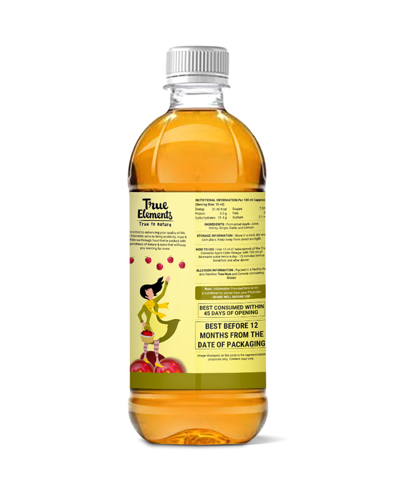Buy True Elements Apple Cider Vinegar with Honey, Lemon, Ginger and
