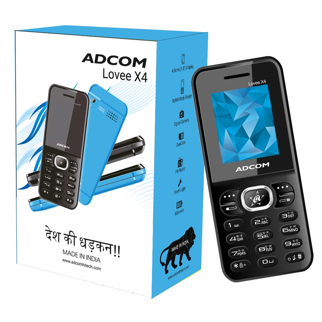 Buy Adcom X4 Lovee Voice Changer Phone (Dual SIM, 1.8 inch Display, 800 ...