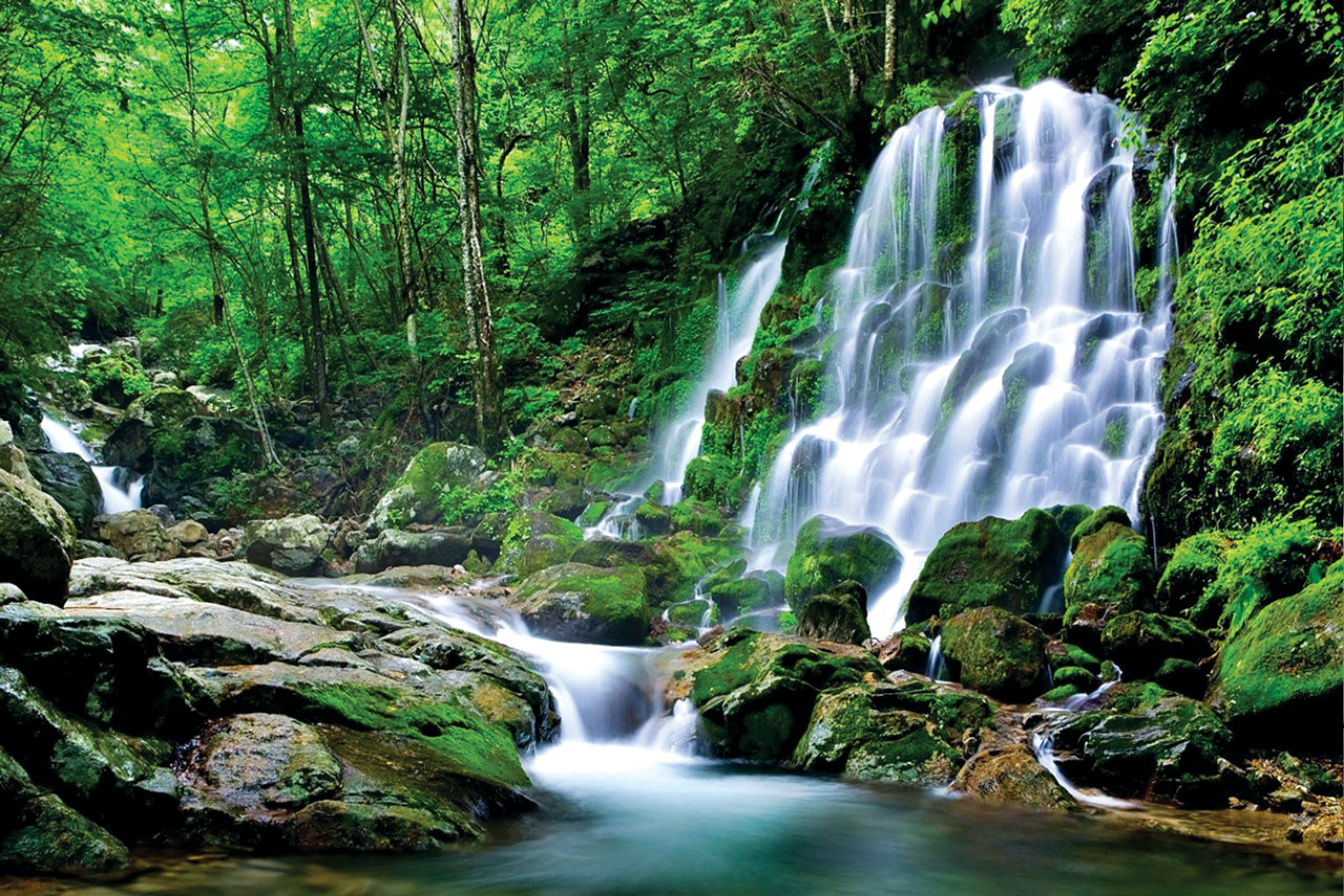 Buy Vastu Natural Water Fall Beautiful Wallpaper Sticker. 02 Online ...