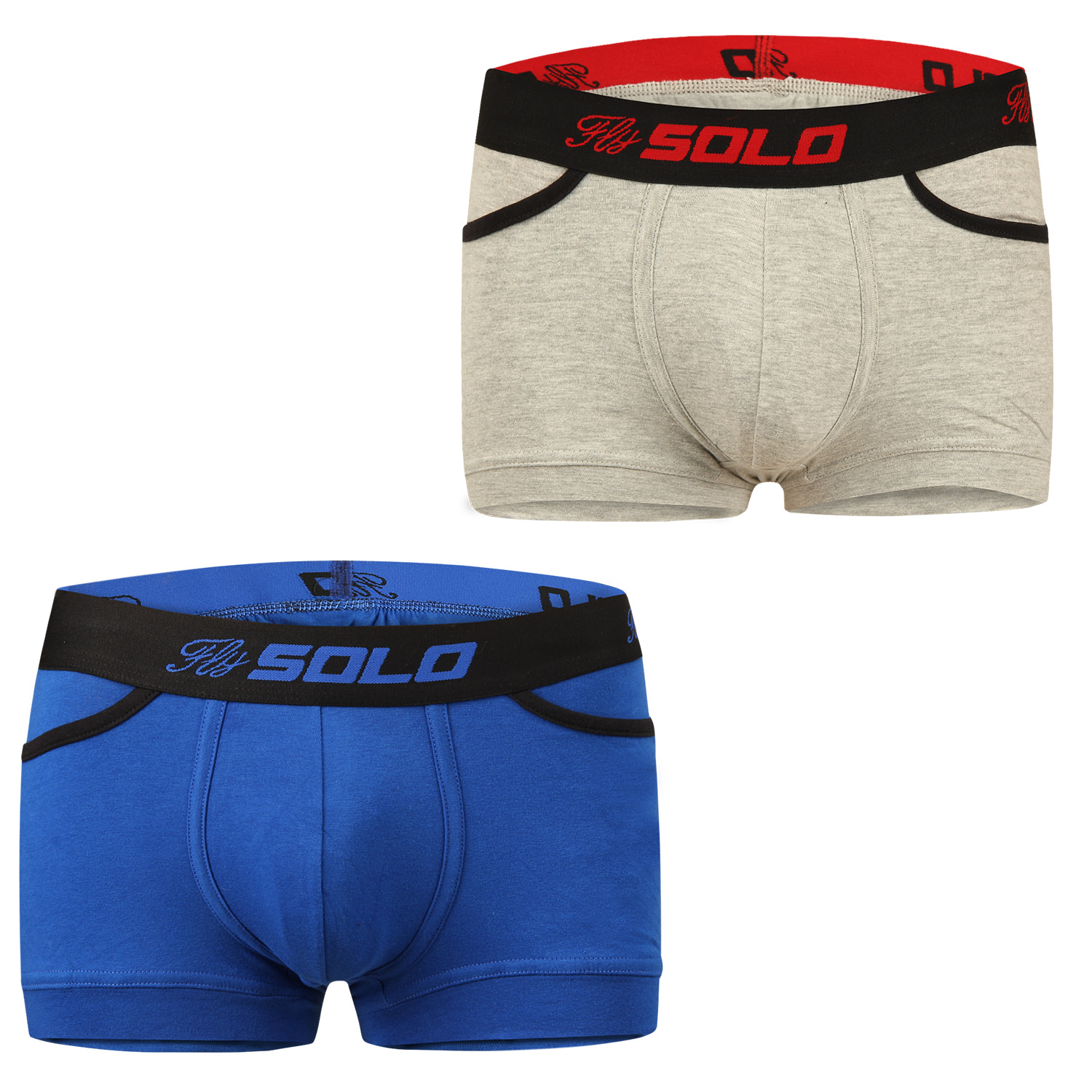 Buy Solo Men S Modern Grip Short Trunk With Pocket Cotton Stretch Ultra Soft Classic Boxer Brief