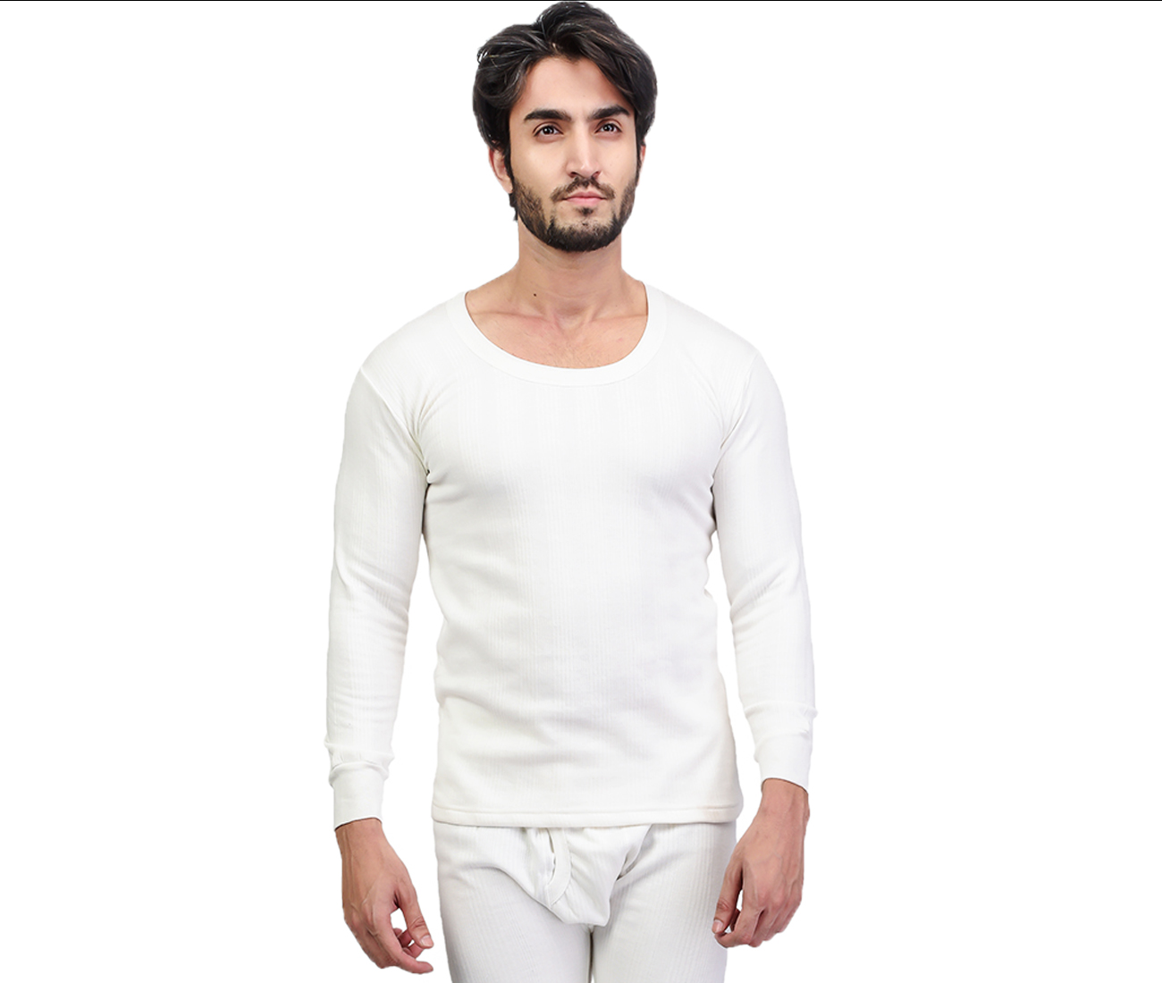Buy Zimfit Premium Solid White Full sleeve Top Thermal for Men (Pack of ...