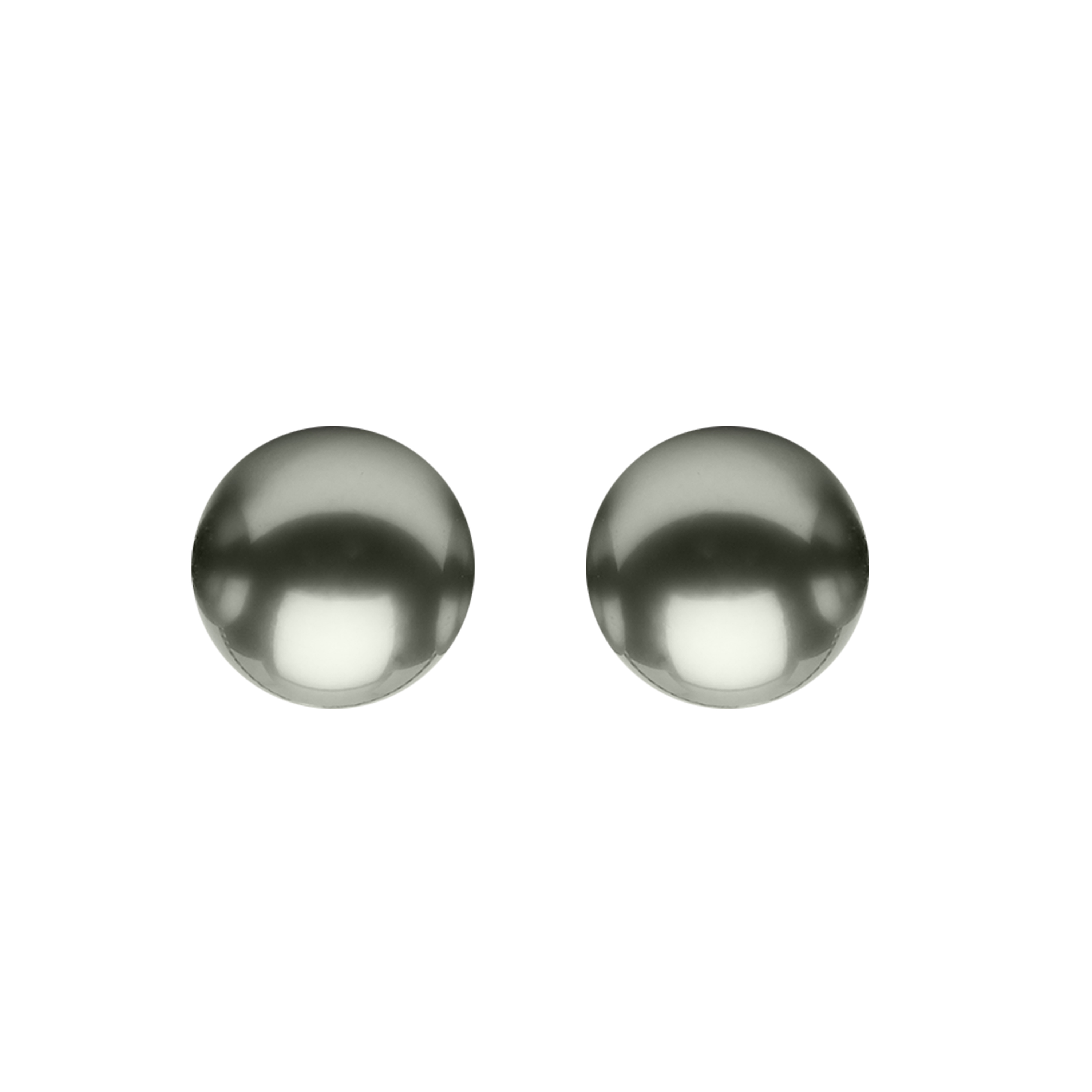 Sukai Jewels Dark Gray Pearl Gold Plated Stud Earrings for Women   Girls [SER118G]