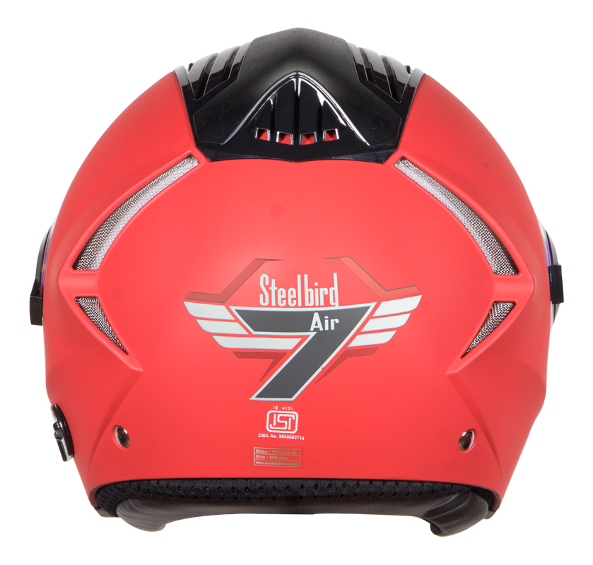 Buy Steelbird SBA2 7WINGS Full Face Helmet In Matt Finish with Tinted Visor (Large 600 MM, Matt
