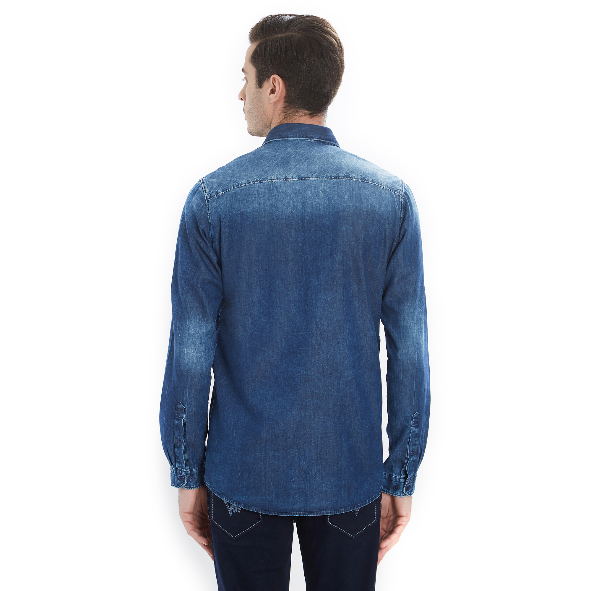 Buy Lawman Pg3 Men's Blue Casual Shirt Online @ ₹1899 from ShopClues