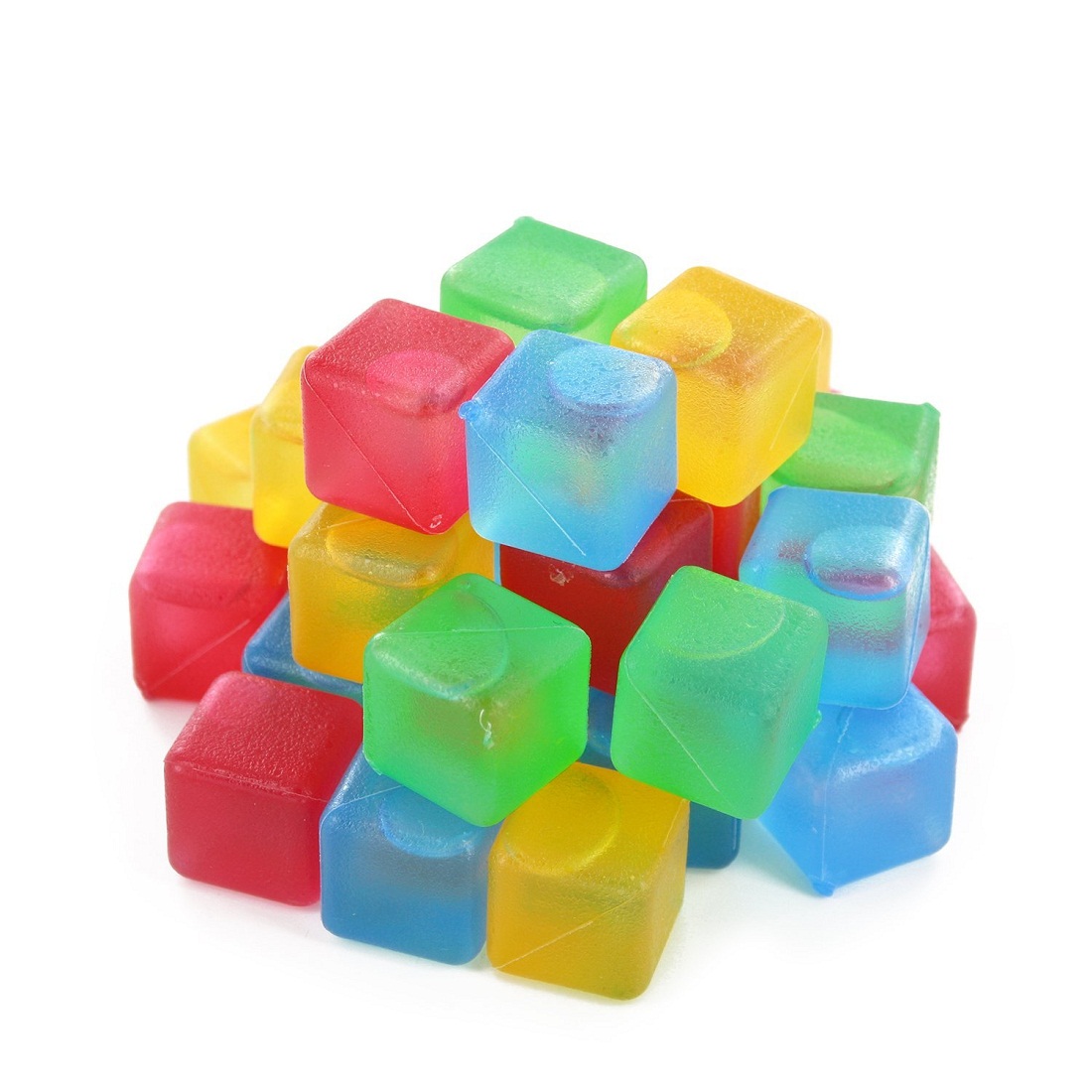 Buy EREIN Pack of 20 Square Reusable Ice Cubes, Made of Plastic Filled ...