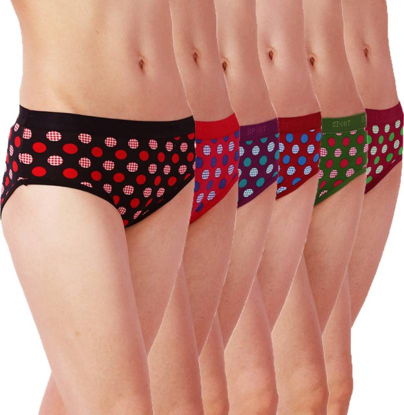 Buy Ladies Panties Multi Print Colors Premium Combed Cotton Trendy Ladies Brief In Multi Print 4350