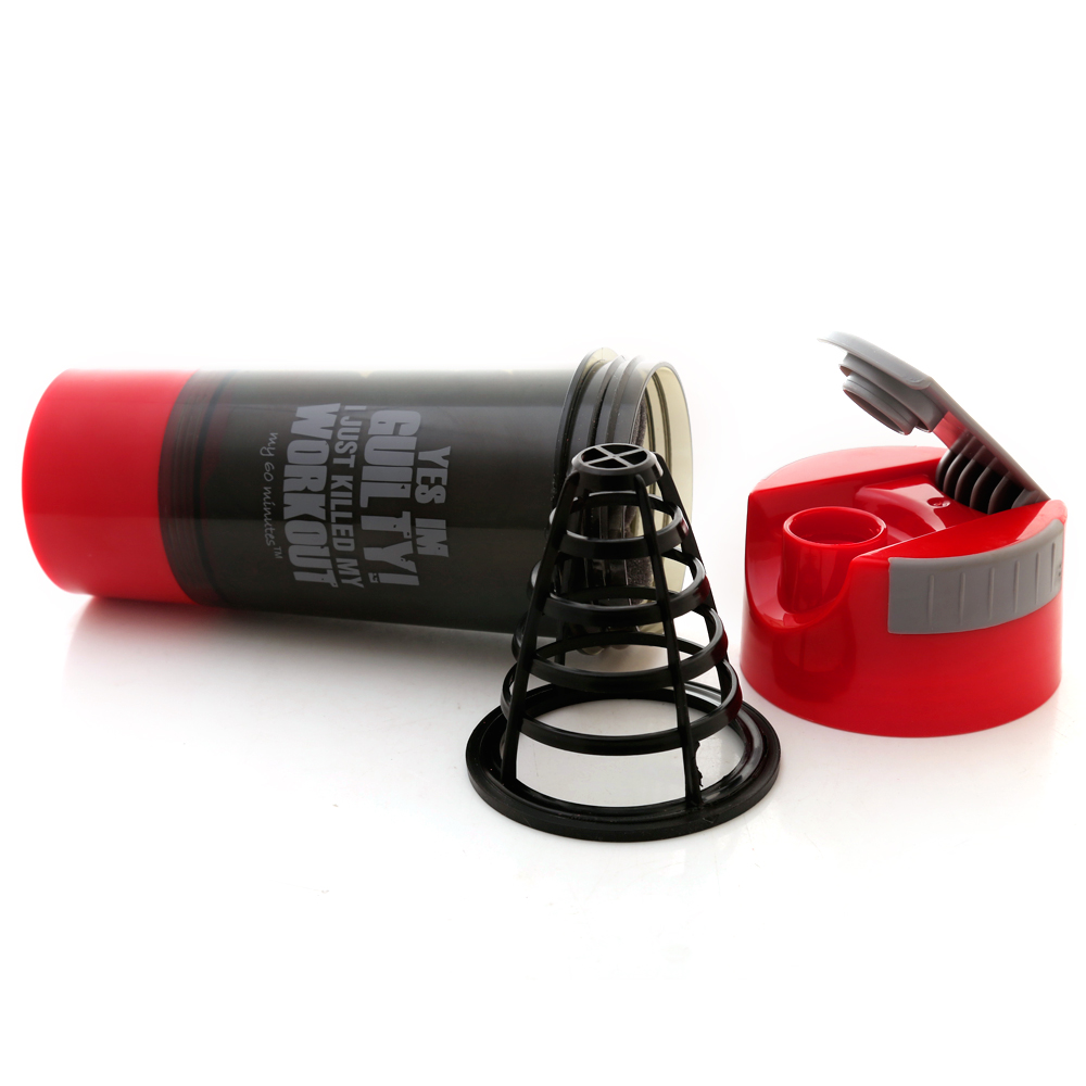shaker bottle with storage compartment