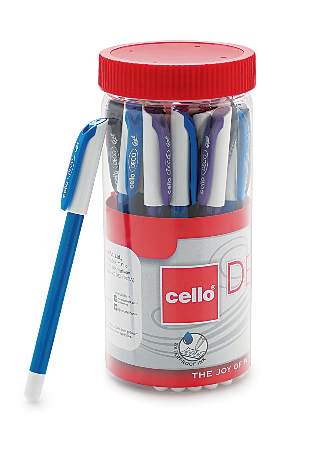 Buy Cello Deco Gel Pen Set - Pack of 25 (Blue) Online @ ₹249 from ShopClues