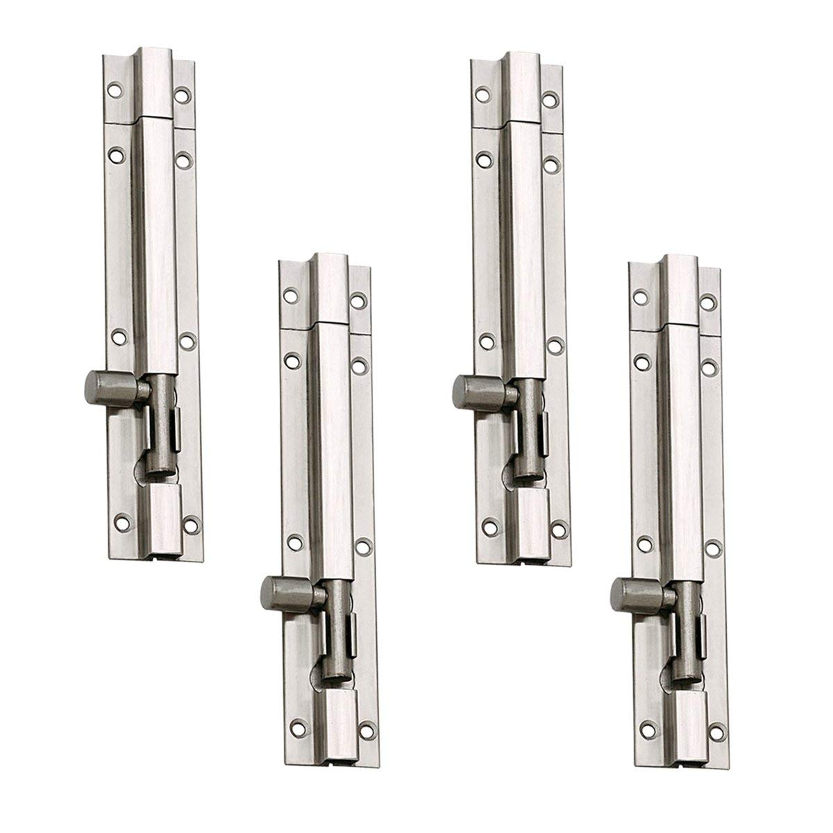 Buy MH 4inch Stainless Steel Plain Tower Bolt (Silver, Pack of 4