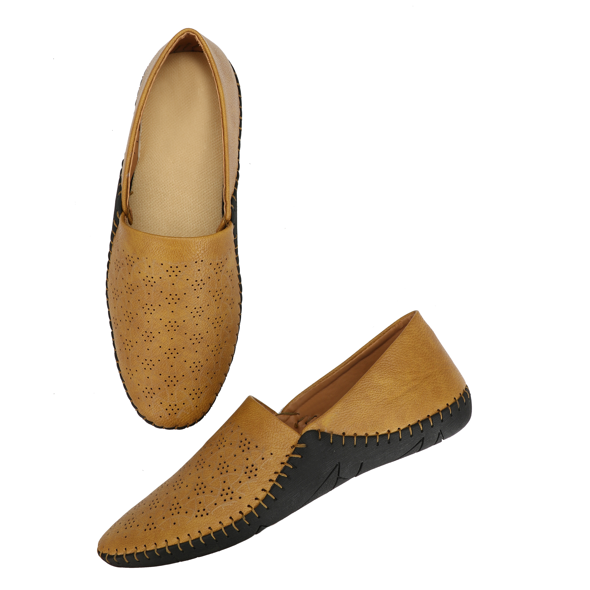 Buy Style Shoe Mens Beige Synthetic Loafer Shoe Online @ ₹499 from ...