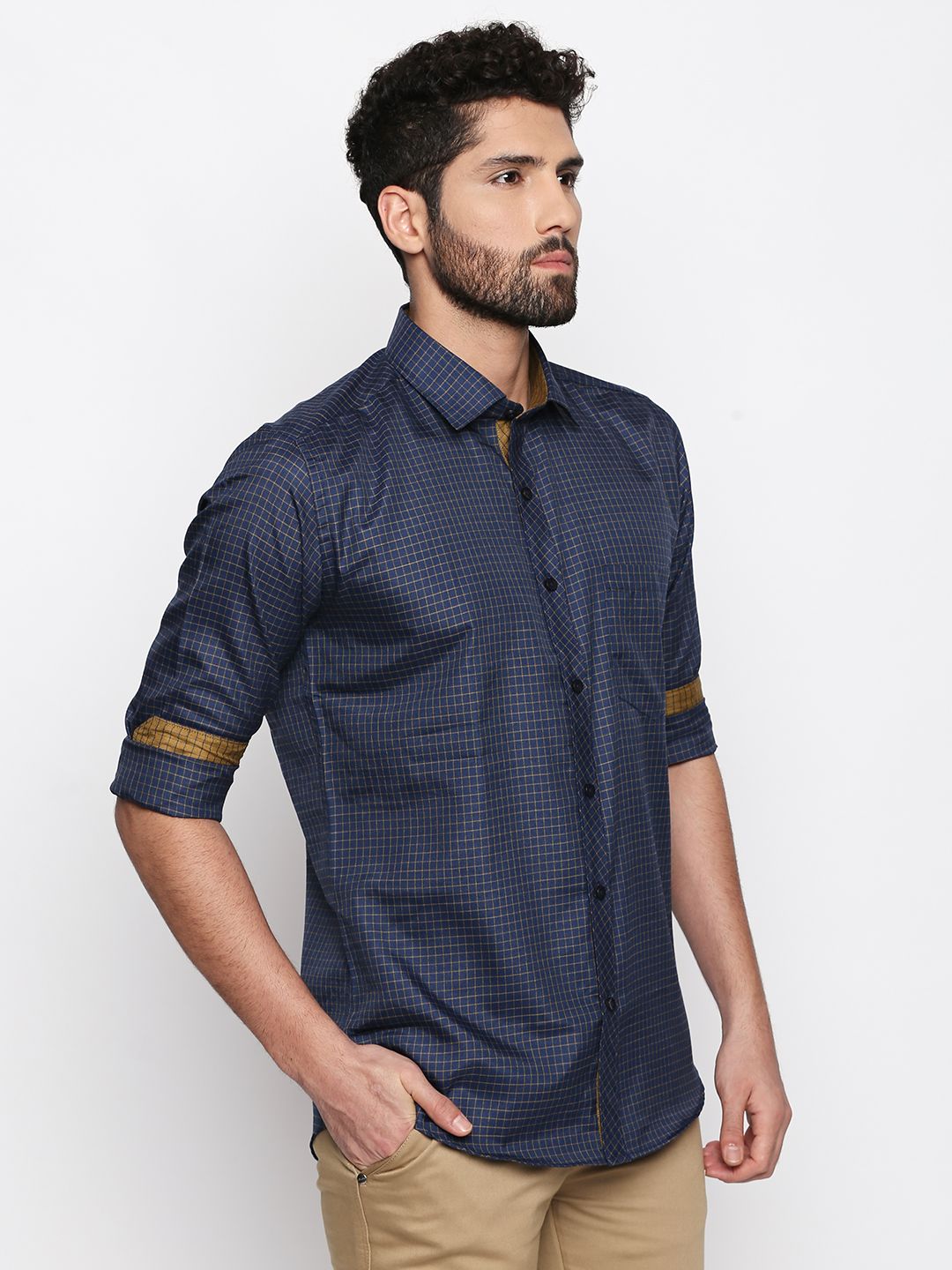 Buy Solemio Poly Cotton Shirt For Mens Online @ ₹648 from ShopClues