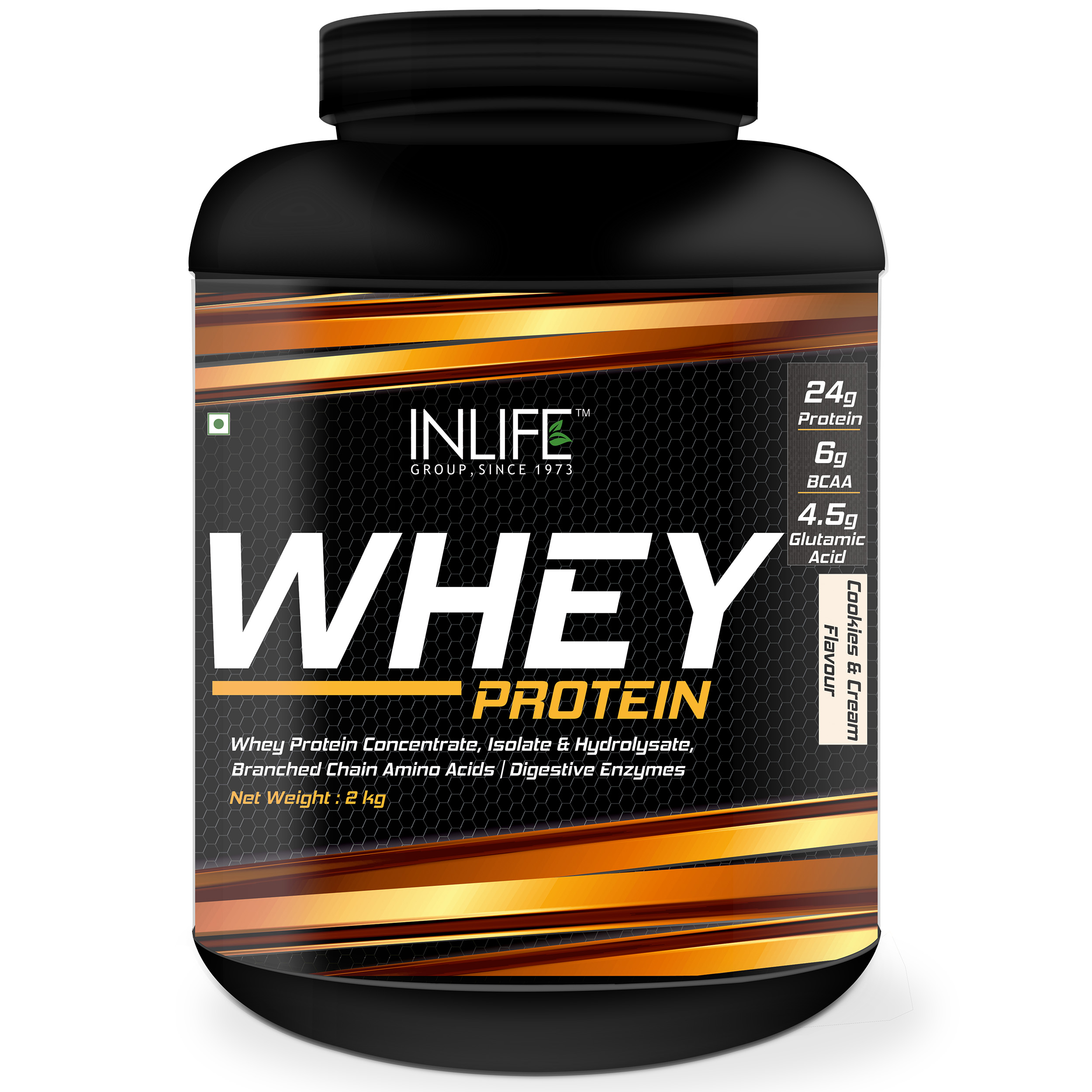 Buy Inlife Whey Protein Powder With Isolate Concentrate Hydrolysate Digestive Enzymes(Cookies